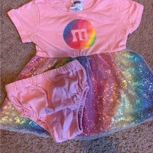 M&M'S Pink and Rainbow Kids Dress